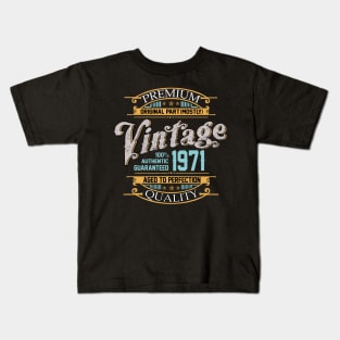 Premium Quality original part (mostly) vintage 1971 Kids T-Shirt